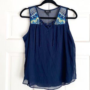 BCX  Blue Aztec Top